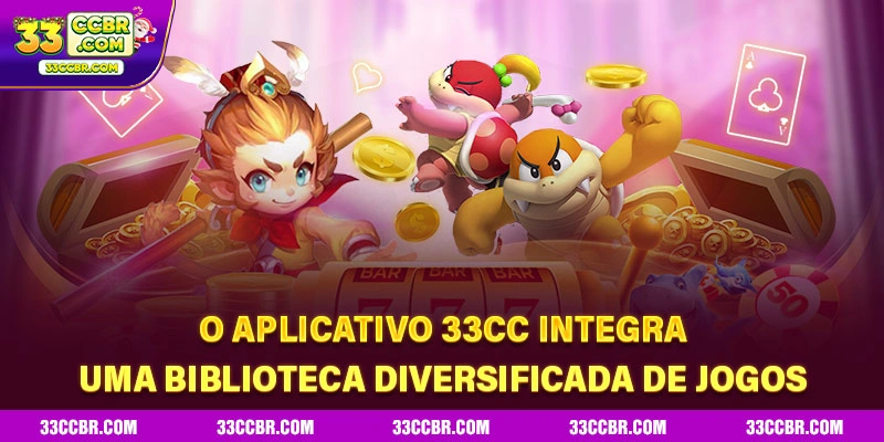 O aplicativo 33CC integra uma biblioteca diversificada de jogos